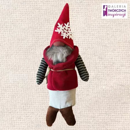 Czerwony Mikołajek - Lalka tekstylna 48 cm